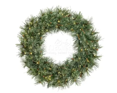 Cashmere krans BO prel dia. 63 cm groen kerst Everlands - Everlands