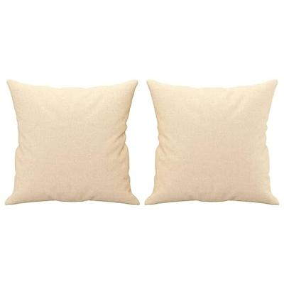 VidaXL Sierkussens 2 st 40x40 cm stof crèmekleurig