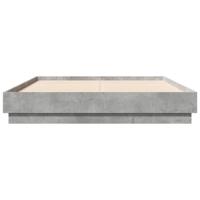 Bedframe met LED-verlichting betongrijs 150x200 cm - thumbnail
