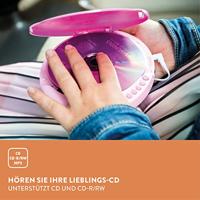 Lenco Draagbare CD-speler met oplaadfunctie Roze - CD-011PK - thumbnail