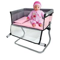 Poppen Verzorgingstafel 39x25x39 cm Grijs/Roze - thumbnail