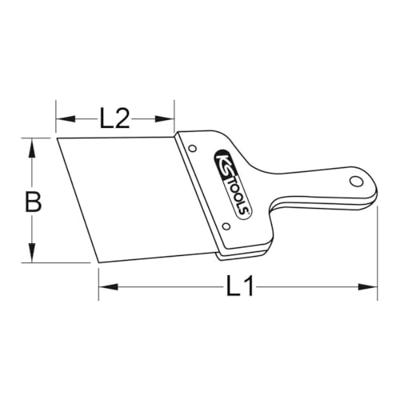 KS Tools 9639562 Brede spatel (l x b) 205 mm x 160 mm