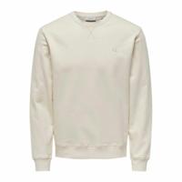 Herensweater zonder Capuchon Only & Sons Onsdan Unshed Reg Crew Neck Wit - Maat: L - thumbnail