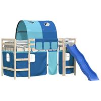 Gordijnen voor hoogslaper met tunnel polyester blauw - thumbnail