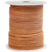 Creativ Company Leerkoord, dikte 2 mm, beige, 50 m/ 1 rol - thumbnail