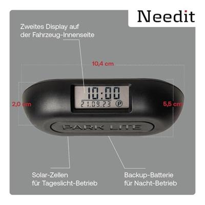 Needit Park Lite Parkscheibe Solar, sw 8020 Parkeerschijf