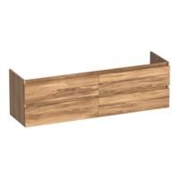 Brauer Joy - Onderkast - 160 cm - met 4 Softclose Lades Greeploos en 2 Sifon Uitsparingen - Honey - thumbnail