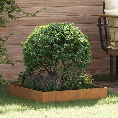 VidaXL Tuinrand roestig 60 x 60 x 13 cm cortenstaal