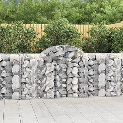 VidaXL Schanskorf gewelfd 200x50x100/120 cm gegalvaniseerd ijzer VidaXL Schanskorf gewelfd 200x50x100/120 cm gegalvaniseerd ijzer
