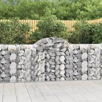 VidaXL Schanskorf gewelfd 200x50x100/120 cm gegalvaniseerd ijzer - thumbnail