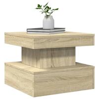 Salontafel met LED-verlichting 50x50x40 cm sonoma eiken - thumbnail