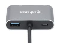 Manhattan USB-C to HDMI & VGA 4-in-1 Docking-Konverter USB-C dockingstation Geschikt voor merk (dockingstation): Universeel USB-C Power Delivery - thumbnail