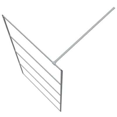 Inloopdouchewand 100x195 cm transparant ESG-glas zilverkleurig - thumbnail