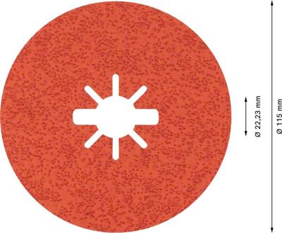 Bosch Accessories 2608621804 Fiberschijf Diameter 115 mm Korrelgrootte (num)=36 5 stuk(s) Bosch Accessories 2608621804 Fiberschijf Diameter 115 mm Korrelgrootte (num)=36 5 stuk(s)