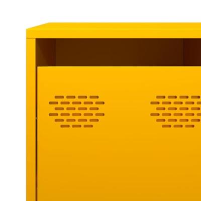 Dressoir 135x39x103,5 cm koudgewalst staal mosterdgeel