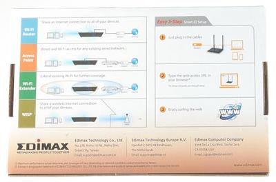 Edimax BR-6428NS V5 Draadloze Router N300 2.4 Ghz 10/100 Mbit / 10 Gigabit Zwart - thumbnail