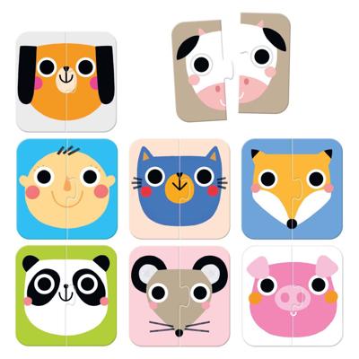 Banana Panda - on-the-go puzzel halve gezichten - 16st. Banana Panda - on-the-go puzzel halve gezichten - 16st.