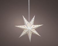 Papieren kerstster led 38 cm wit - thumbnail