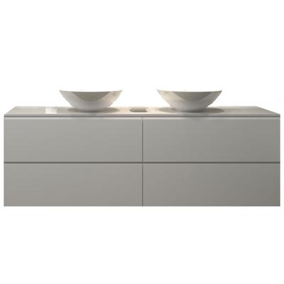 Badkamermeubelset Gliss Zeus 200 cm Hoogglans Wit Met Waskom