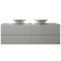 Badkamermeubelset Gliss Zeus 200 cm Hoogglans Wit Met Waskom - thumbnail