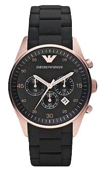 Emporio Armani Rose Goud Zwart Chronograph 38mm | AR5906