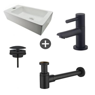 Fonteinpack Chepri Links Keramiek 36x18x9 cm Zwart Aqua Splash