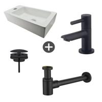 Fonteinpack Chepri Links Keramiek 36x18x9 cm Zwart Aqua Splash - thumbnail