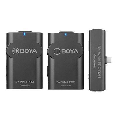 Boya 2.4 ghz duo lavalier microfoon draadloos by-wm4 pro-k6 voor android