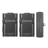 Boya 2.4 ghz duo lavalier microfoon draadloos by-wm4 pro-k6 voor android - thumbnail