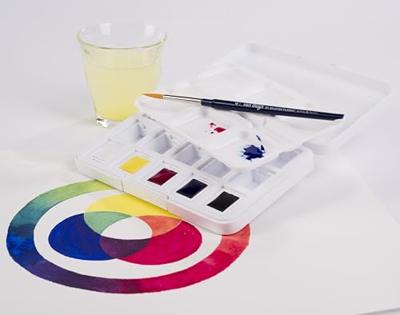 Van Gogh Aquarelverf Pocket Box Primaire Mengset | 5 Halve Napjes + 7 Lege Plekken