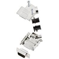 TRU COMPONENTS TCD45PKM09DBPK 7708904 D-sub male connectorset 45 ° Aantal polen: 9 Soldeerkelk 1 stuk(s) - thumbnail