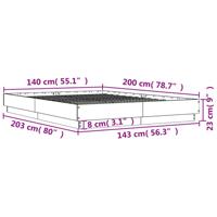 Bedframe met LED-verlichting wit 150x200 cm - thumbnail