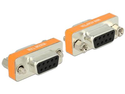 Delock 65570 D-Sub 9-pins female > female nulmodem genderchanger Delock 65570 D-Sub 9-pins female > female nulmodem genderchanger
