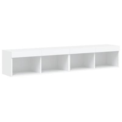 Tv-meubels met LED-verlichting 2 st 80x30x30 cm wit