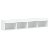 Tv-meubels met LED-verlichting 2 st 80x30x30 cm wit - thumbnail
