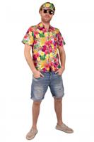 Hawaii Blouse Met Zonneklep Pink/Geel - thumbnail