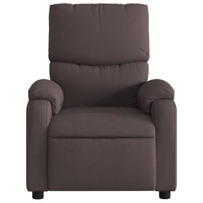 Fauteuil verstelbaar elektrisch stof donkerbruin - thumbnail