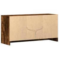 Tv-meubel met LED 100x34x50 cm bewerkt hout gerookt eikenkleur - thumbnail