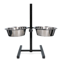 Voer en drinkbak RVS T-standaard Ø 28 cm (4 l) - thumbnail