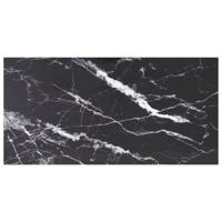 VidaXL Tafelblad 100x50 cm 6 mm gehard glas met marmeren design zwart - thumbnail