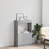 Hoge kast 63x33x100 cm bewerkt hout grijs sonoma eikenkleurig - thumbnail