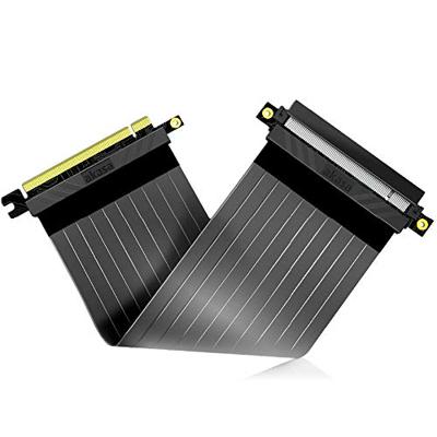 Akasa RISER BLACK X2, Premium PCIe 3.0 x 16 Riser cable,20CM 180° PCIe 3.0 x16 Female 180° PCIe 3.