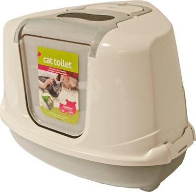 MODERNA HOEK KATTENBAK FLIP BEIGE 56X45X39 CM