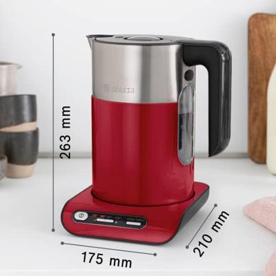 Bosch Haushalt Styline Waterkoker Snoerloos, Oververhittingsbeveiliging Aantal/Volume: 1.5 l Rood
