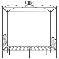 Hemelbedframe metaal grijs 180x200 cm - thumbnail