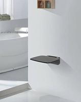 Wiesbaden Douchezitting Opklapbaar Wandmontage Zwart - thumbnail