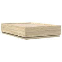 Bedframe met LED-verlichting sonoma eikenkleurig 160x200 cm - thumbnail
