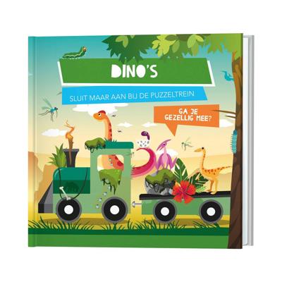 Boek en Puzzeltrein Dino's