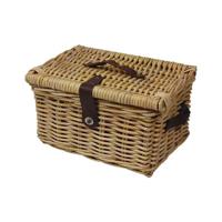 Pit-rieten koffer mand + deksel naturel - thumbnail