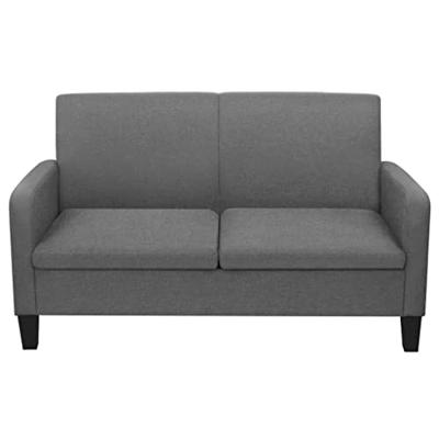 Tweezitsbank 135x65x76 cm donkergrijs